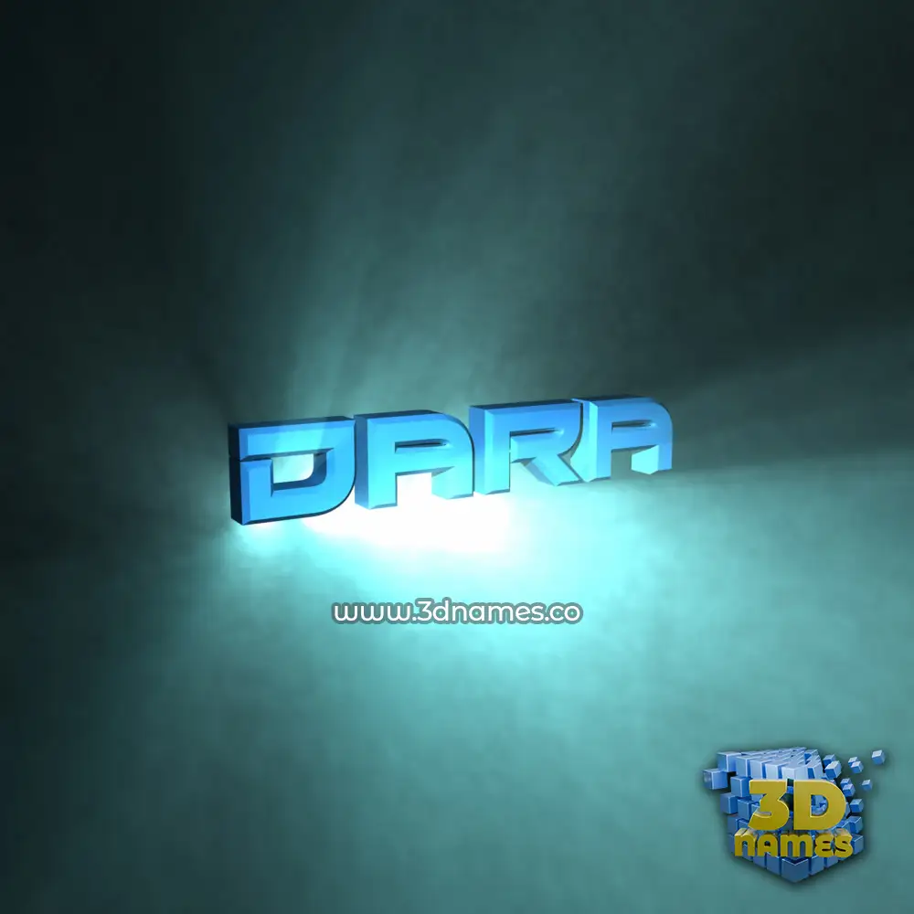 dara in Light Shine style - 3D name wallpaper
