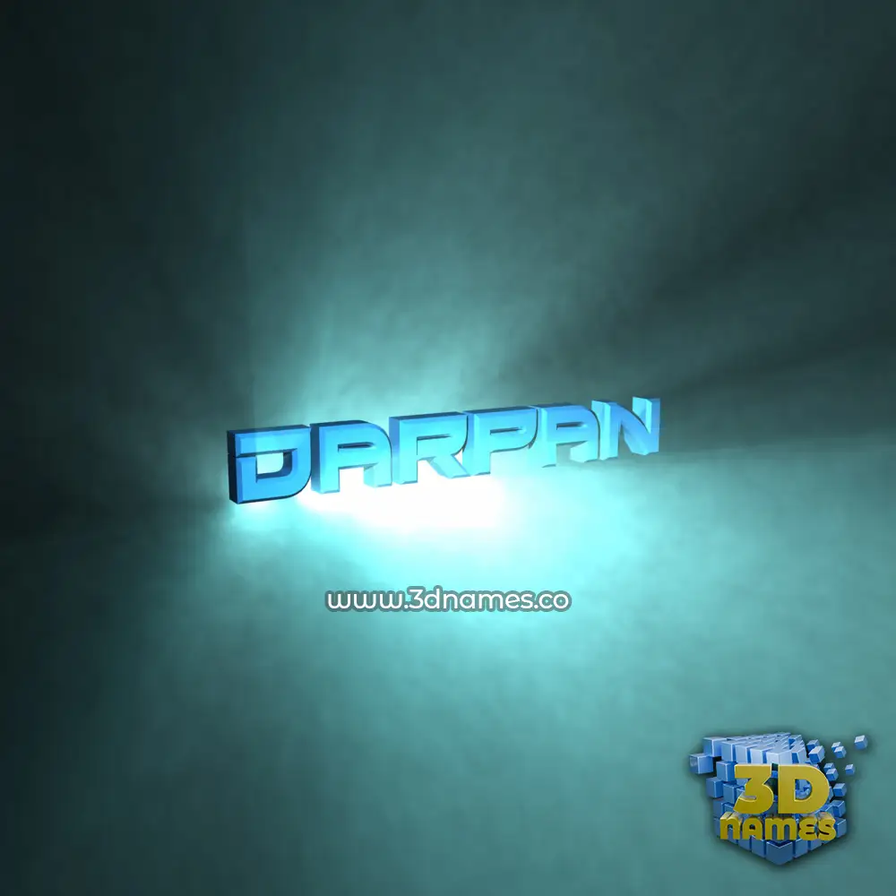 darpan in Light Shine style - 3D name wallpaper
