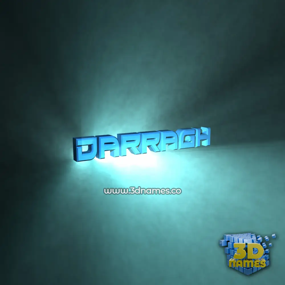 darragh in Light Shine style - 3D name wallpaper