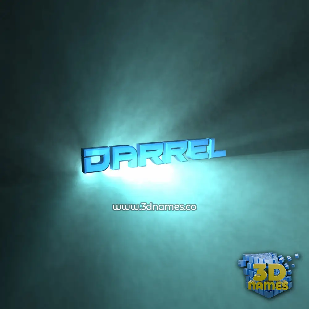 darrel in Light Shine style - 3D name wallpaper