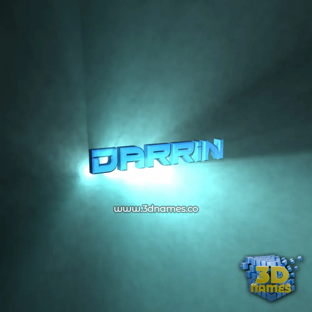 darrin in Light Shine style - 3D name wallpaper