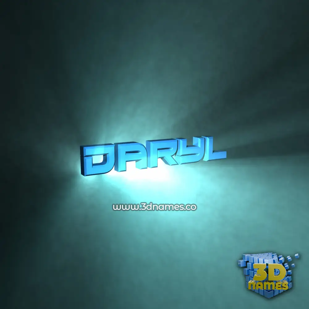 daryl in Light Shine style - 3D name wallpaper