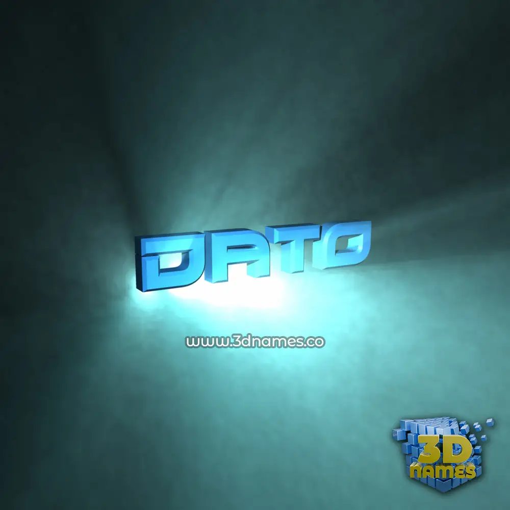 dato in Light Shine style - 3D name wallpaper