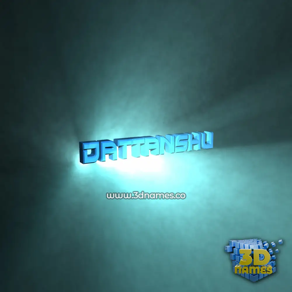 dattanshu in Light Shine style - 3D name wallpaper