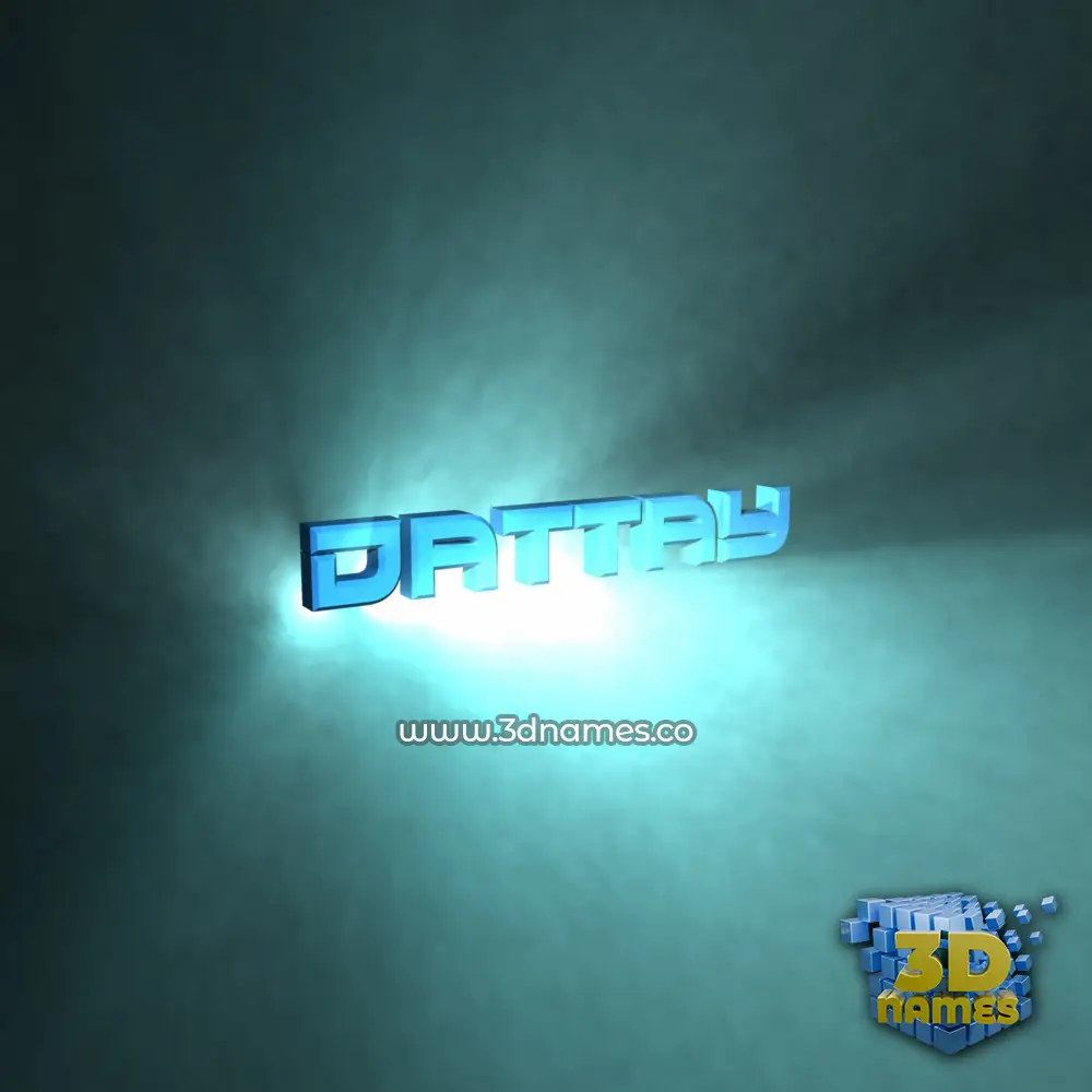 dattay in Light Shine style - 3D name wallpaper