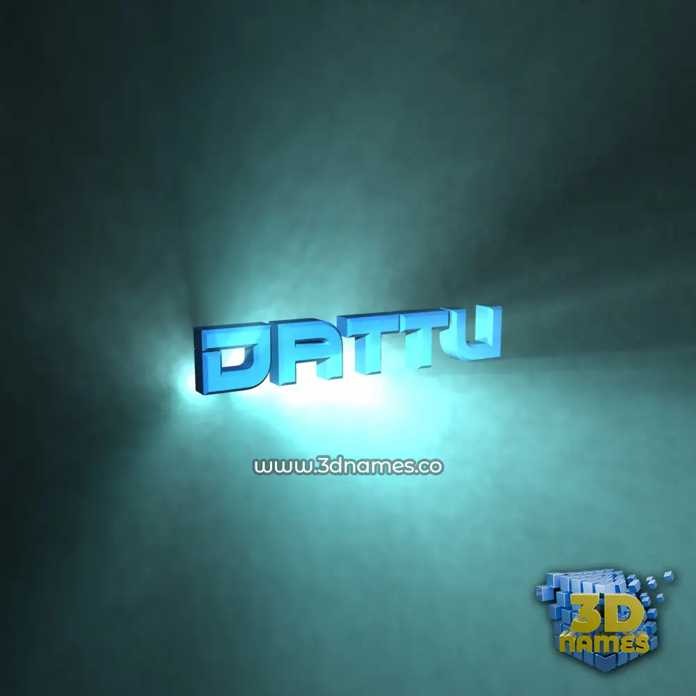 dattu in Light Shine style - 3D name wallpaper