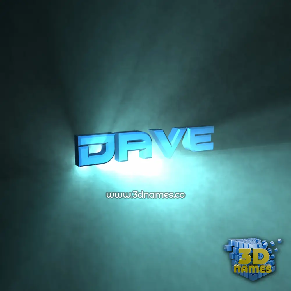 dave in Light Shine style - 3D name wallpaper