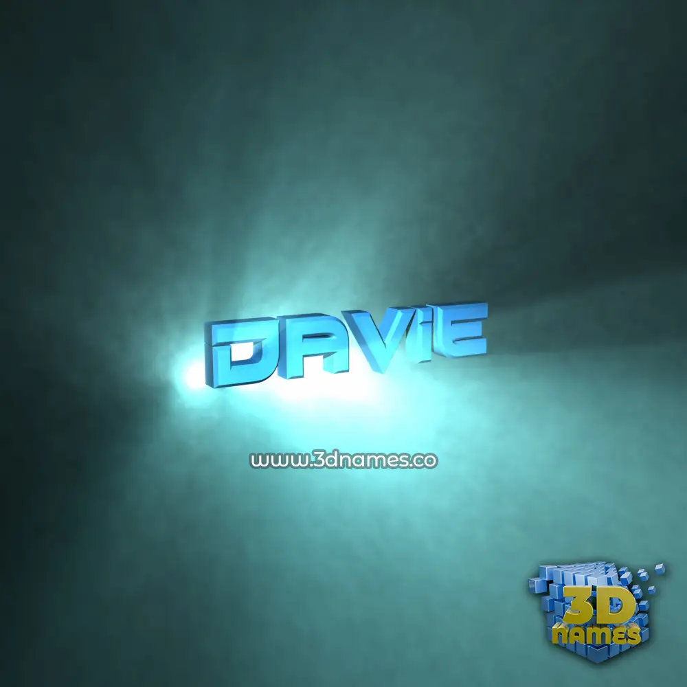 davie in Light Shine style - 3D name wallpaper