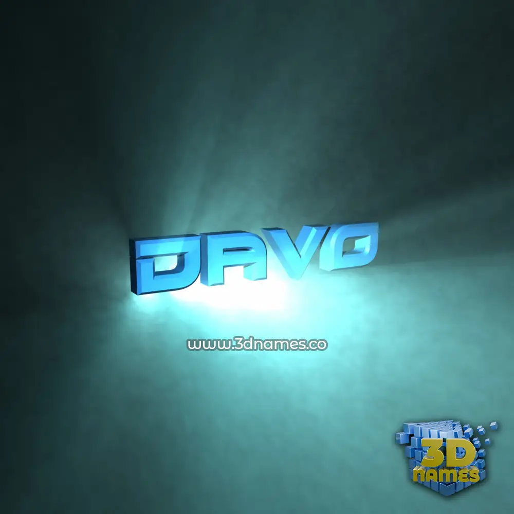 davo in Light Shine style - 3D name wallpaper