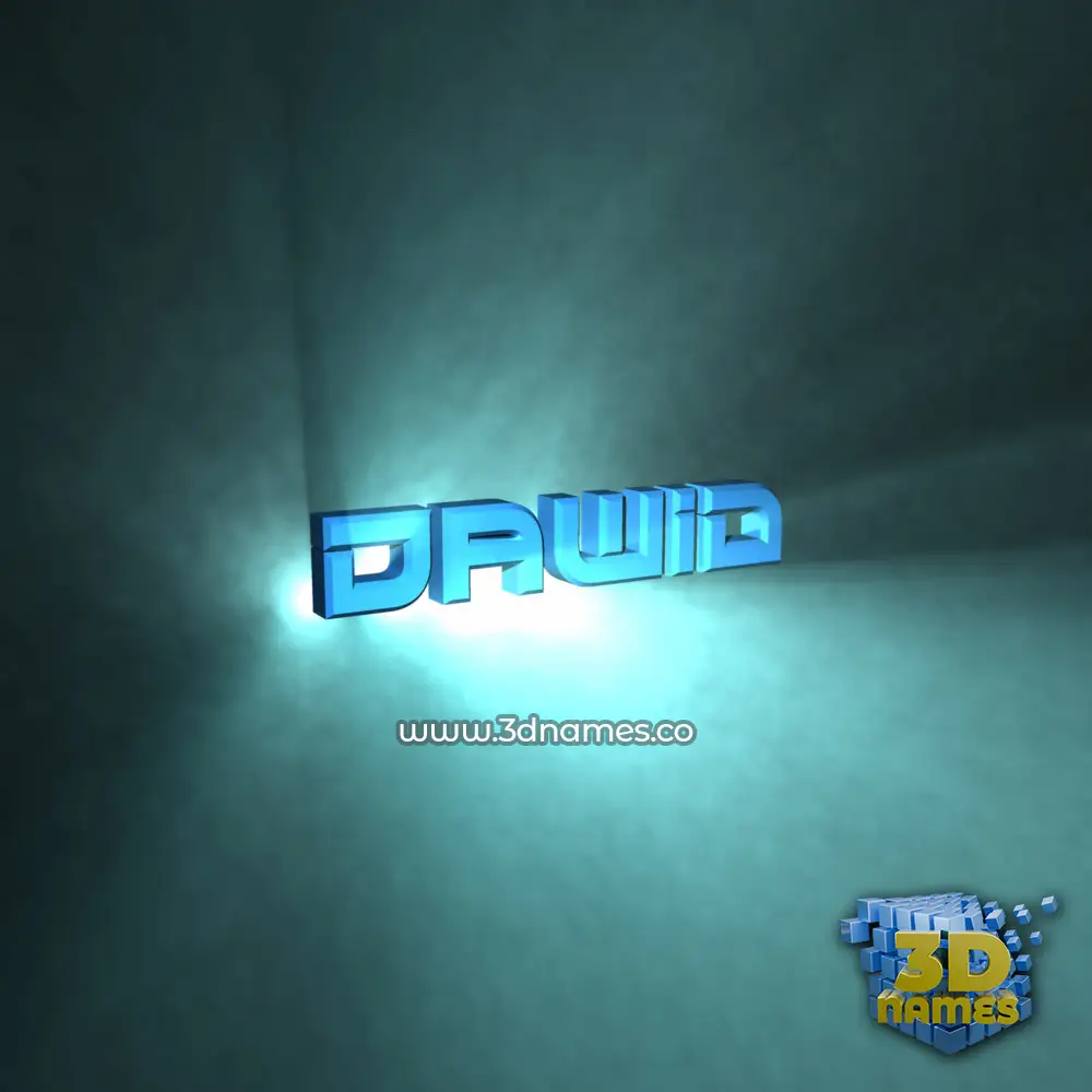 dawid in Light Shine style - 3D name wallpaper