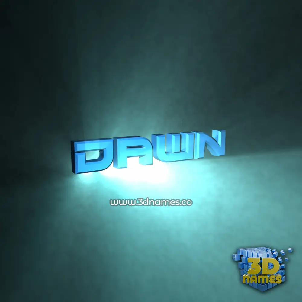 dawn in Light Shine style - 3D name wallpaper