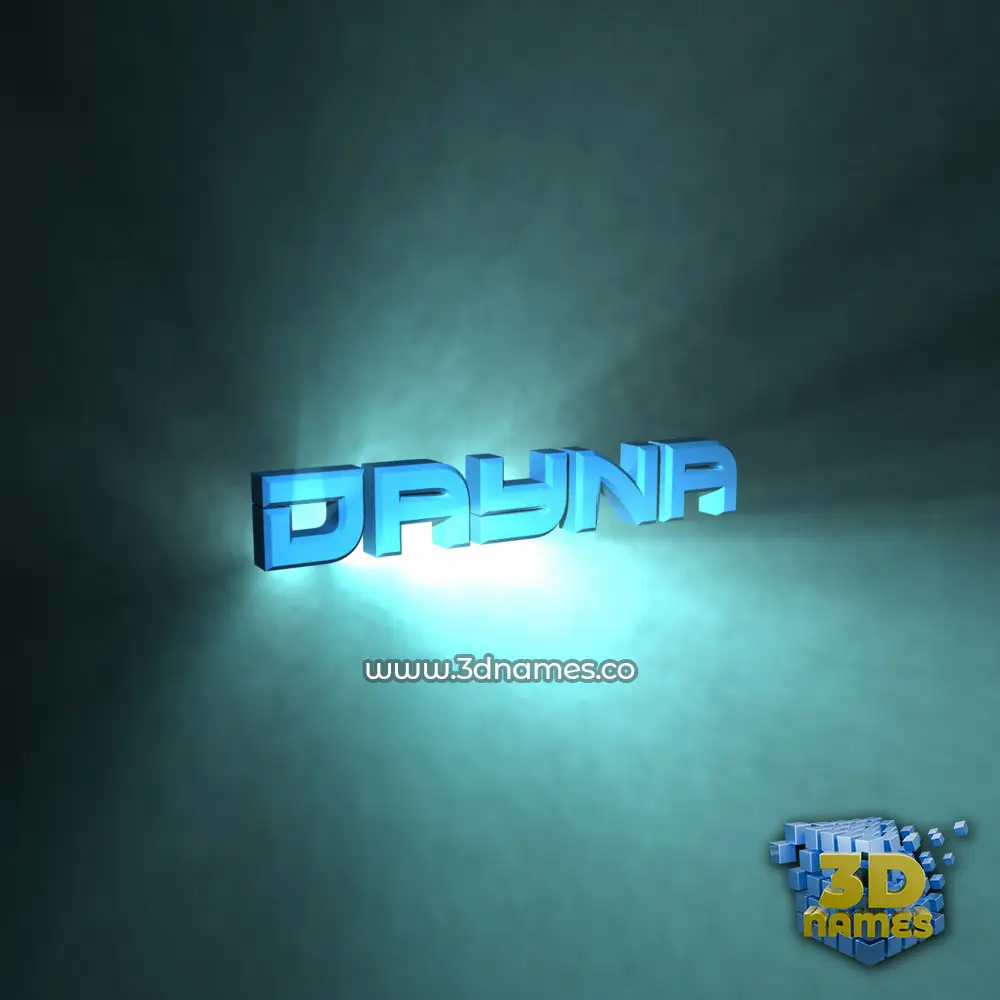 dayna in Light Shine style - 3D name wallpaper