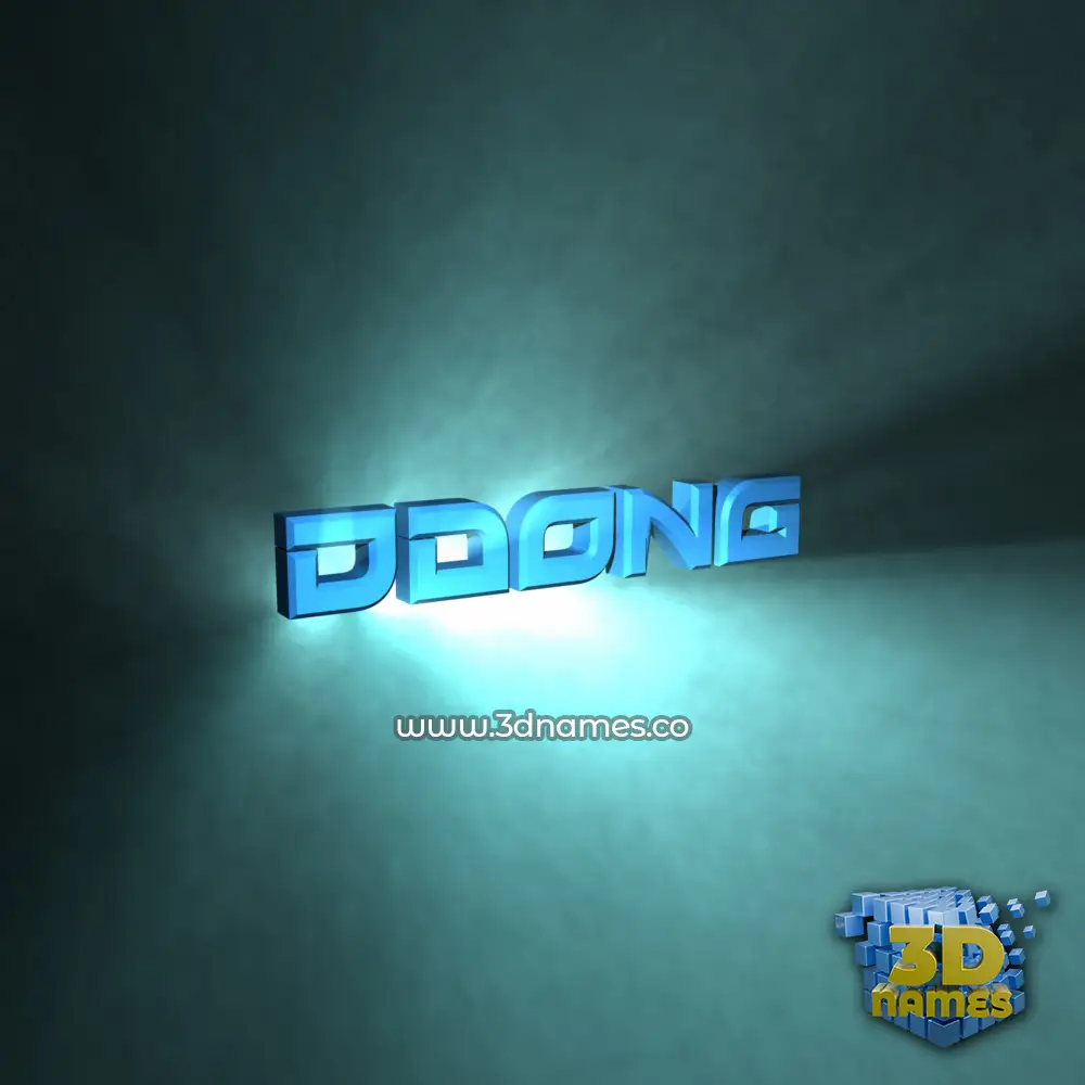 ddong in Light Shine style - 3D name wallpaper