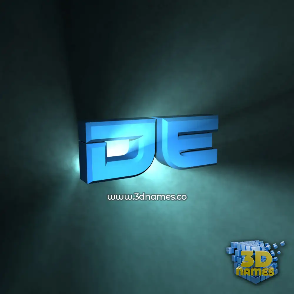 de in Light Shine style - 3D name wallpaper