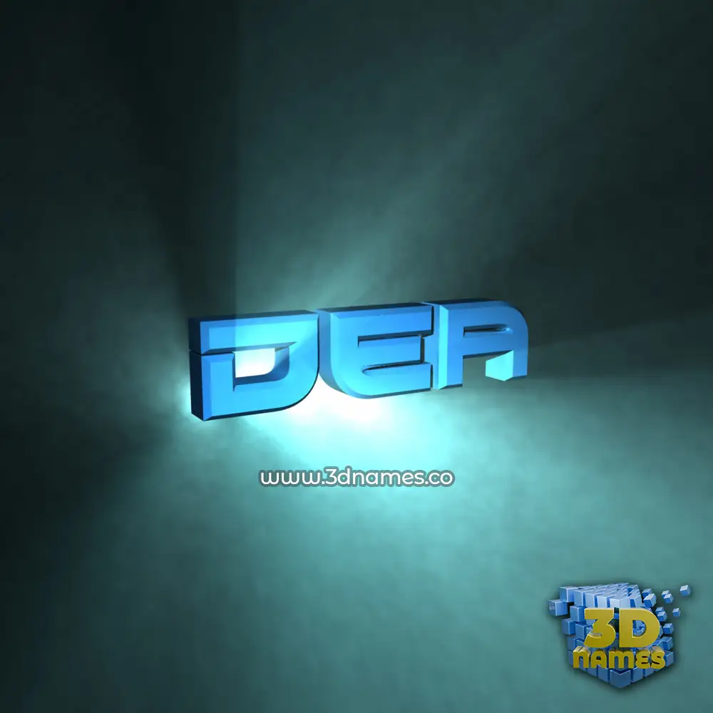 dea in Light Shine style - 3D name wallpaper