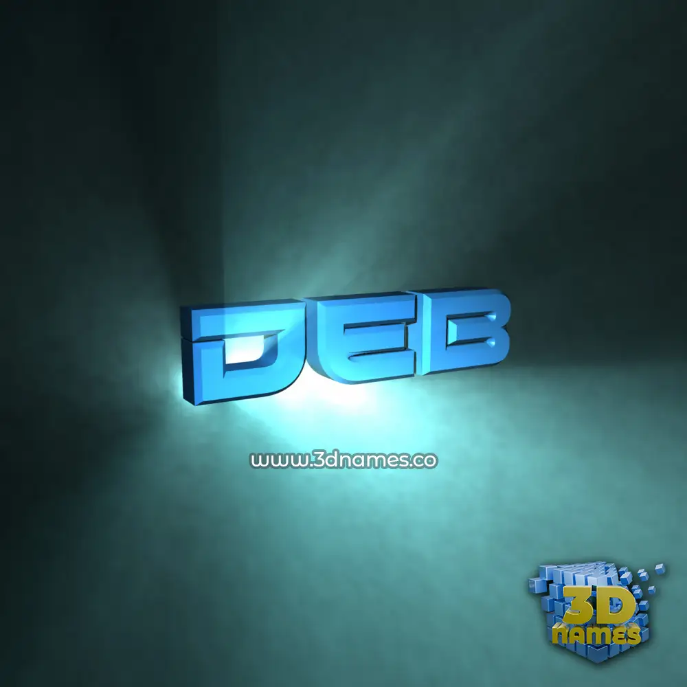 deb in Light Shine style - 3D name wallpaper