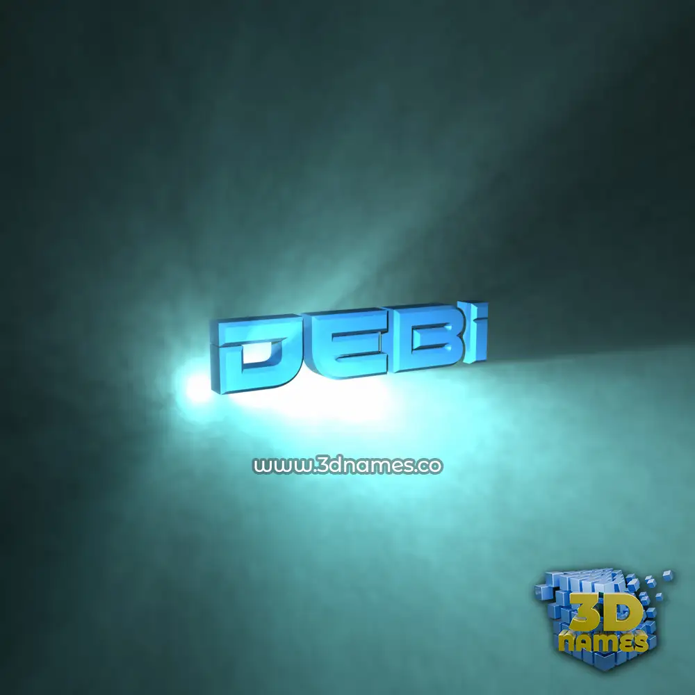 debi in Light Shine style - 3D name wallpaper
