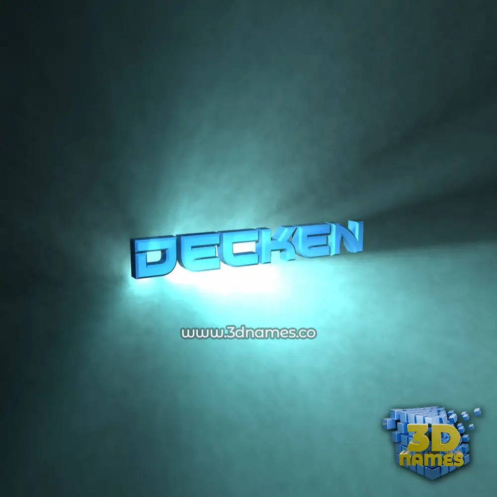 decken in Light Shine style - 3D name wallpaper