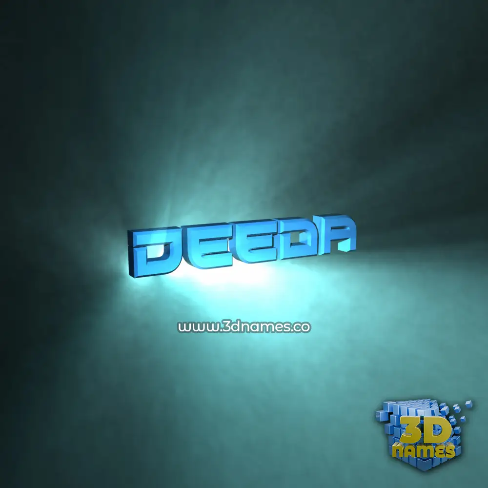 deeda in Light Shine style - 3D name wallpaper