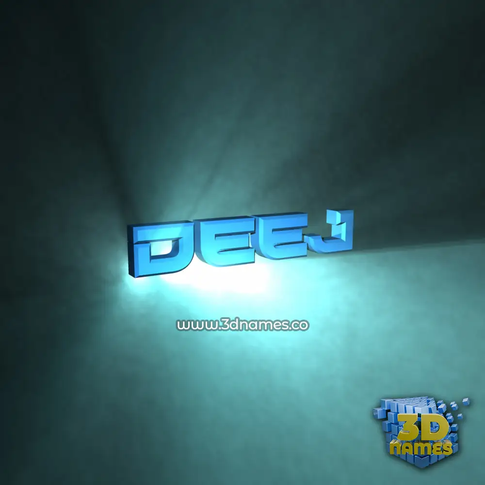 deej in Light Shine style - 3D name wallpaper