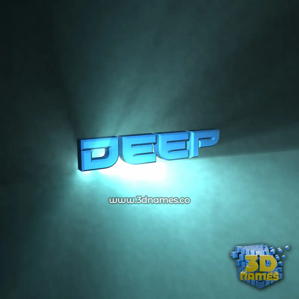 deep in Light Shine style - 3D name wallpaper