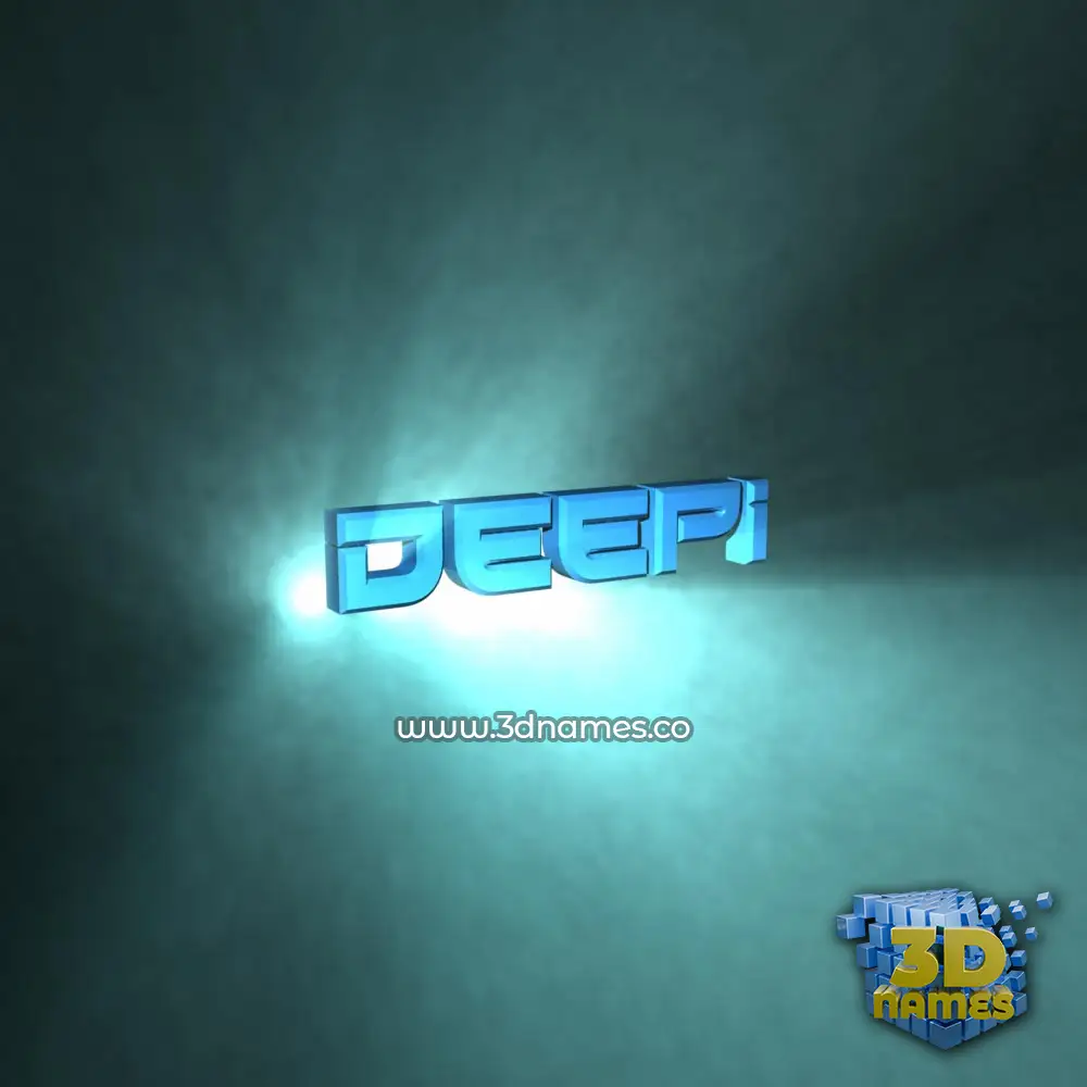 deepi in Light Shine style - 3D name wallpaper