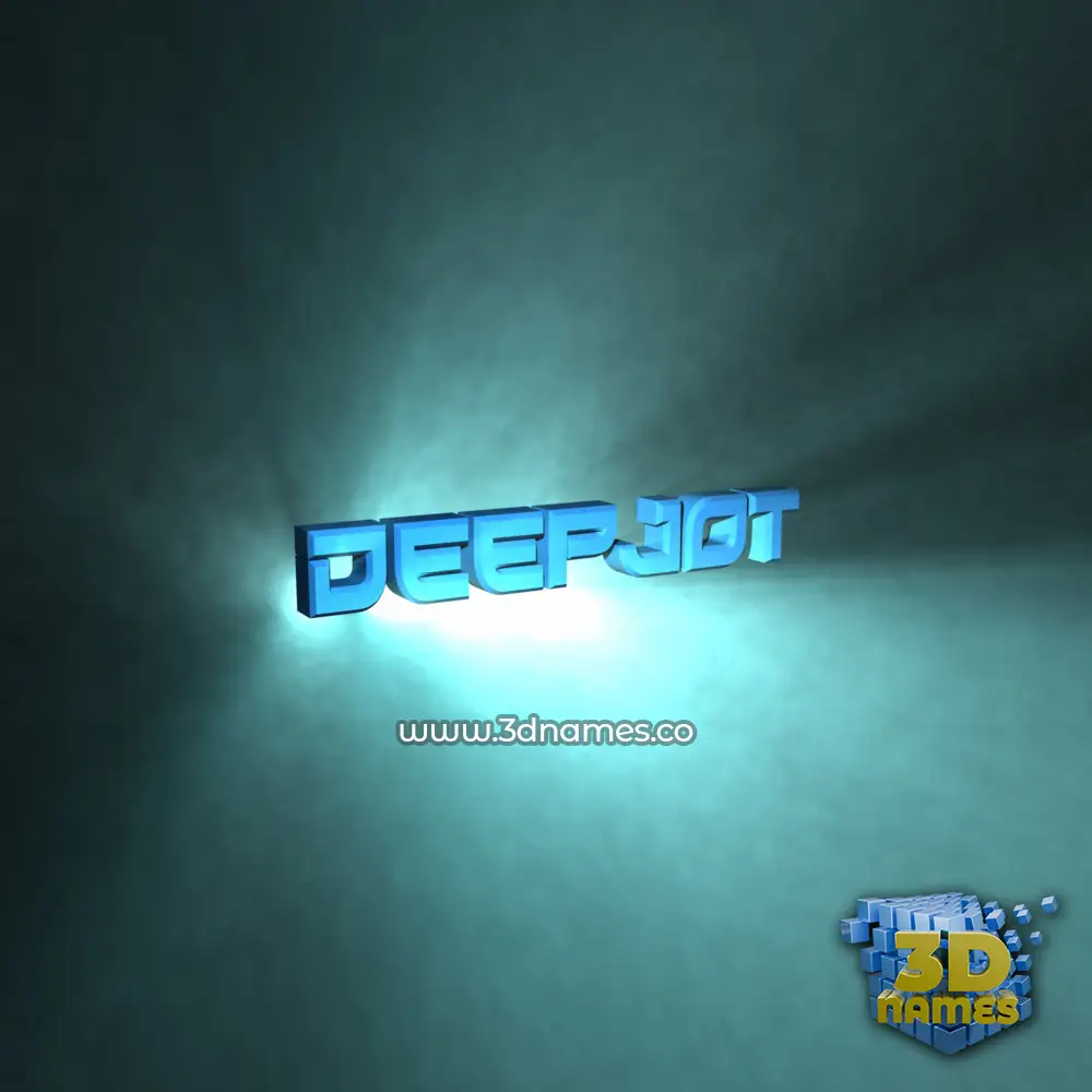 deepjot in Light Shine style - 3D name wallpaper