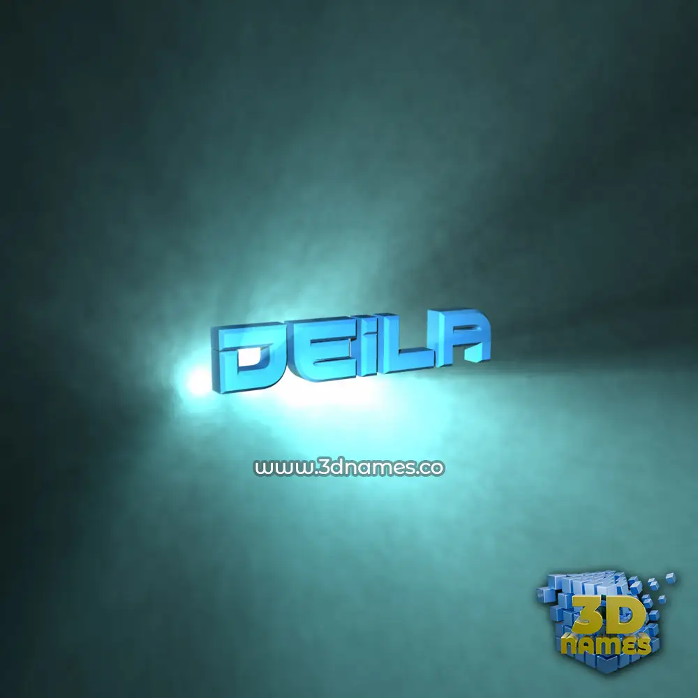 deila in Light Shine style - 3D name wallpaper