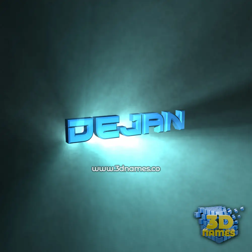 dejan in Light Shine style - 3D name wallpaper