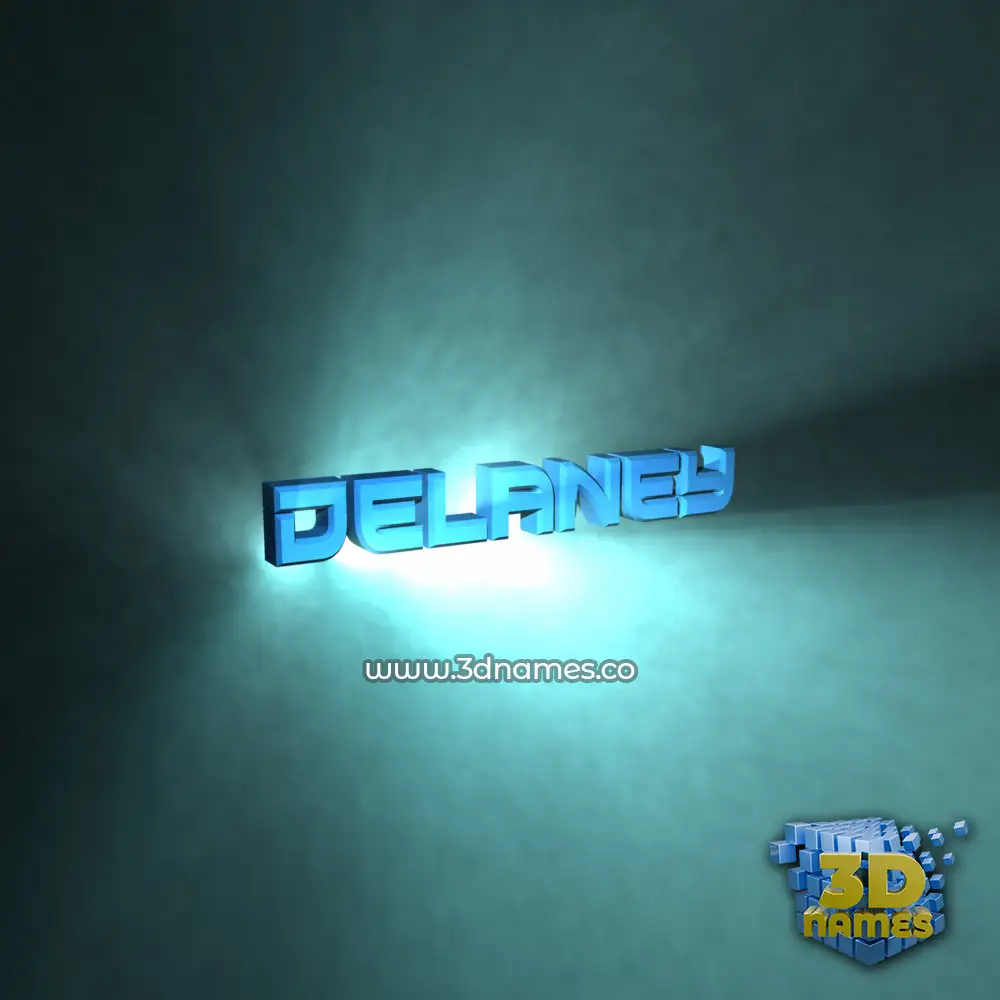 delaney in Light Shine style - 3D name wallpaper