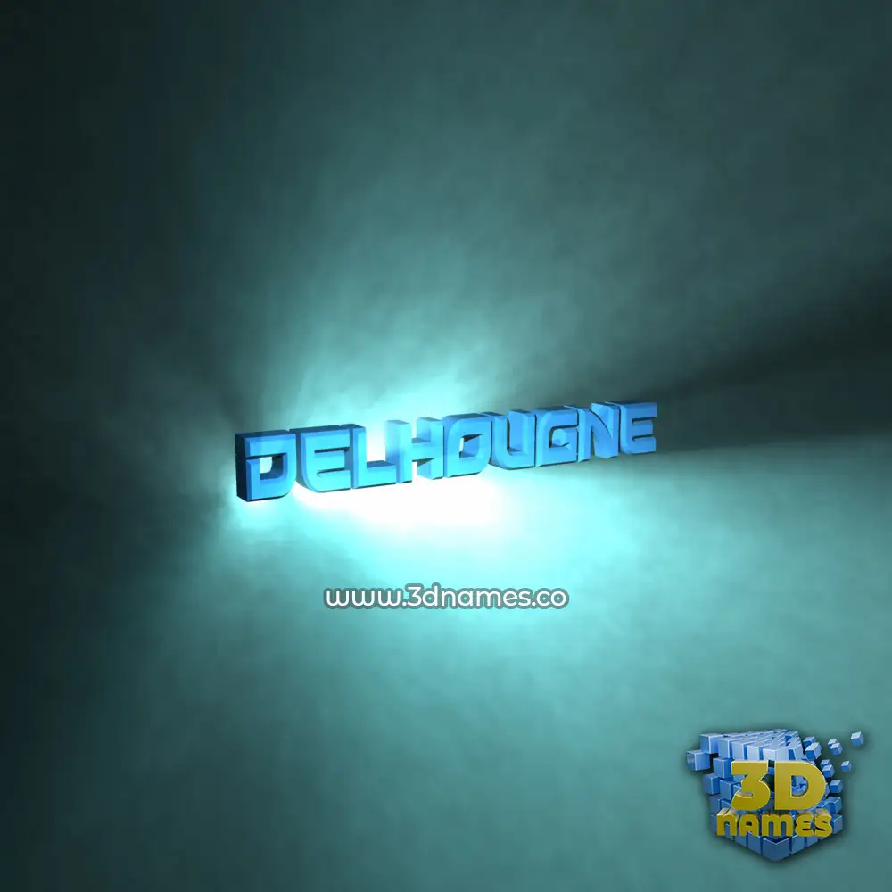 delhougne in Light Shine style - 3D name wallpaper