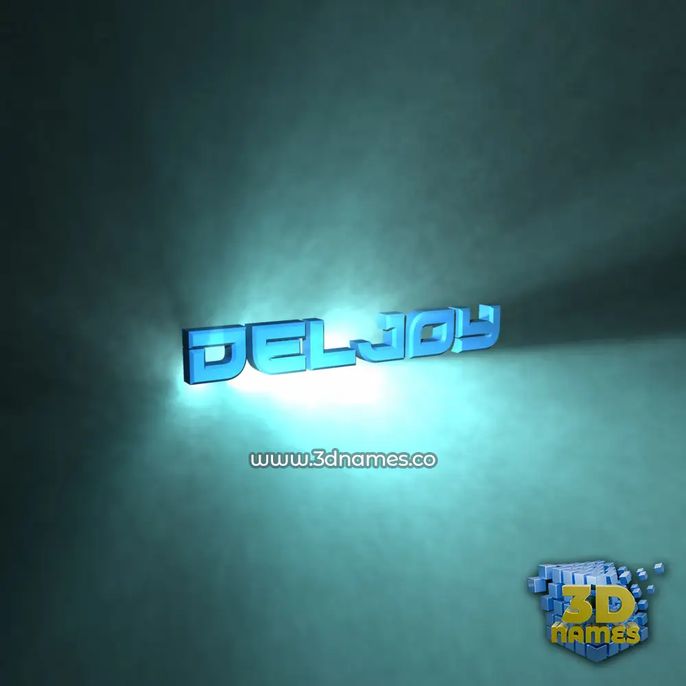 deljoy in Light Shine style - 3D name wallpaper