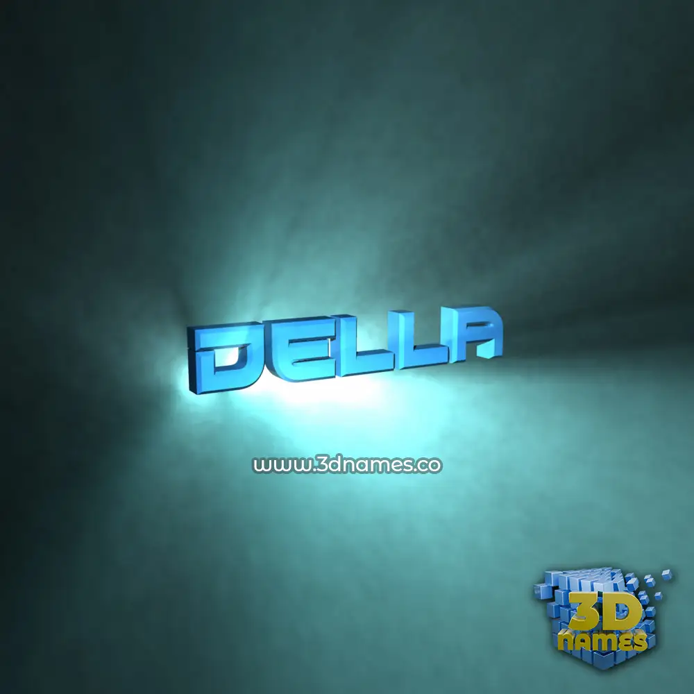 della in Light Shine style - 3D name wallpaper