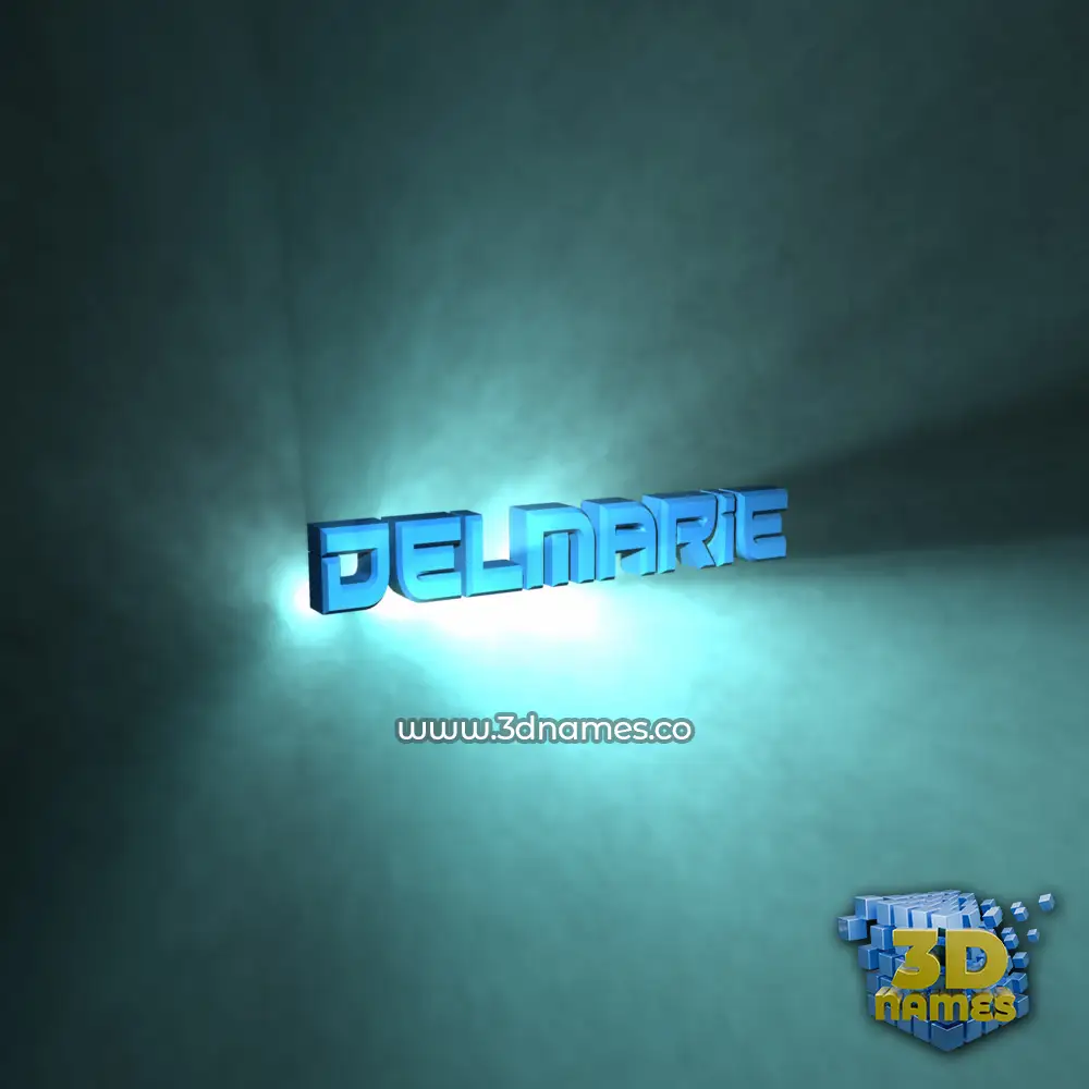 delmarie in Light Shine style - 3D name wallpaper