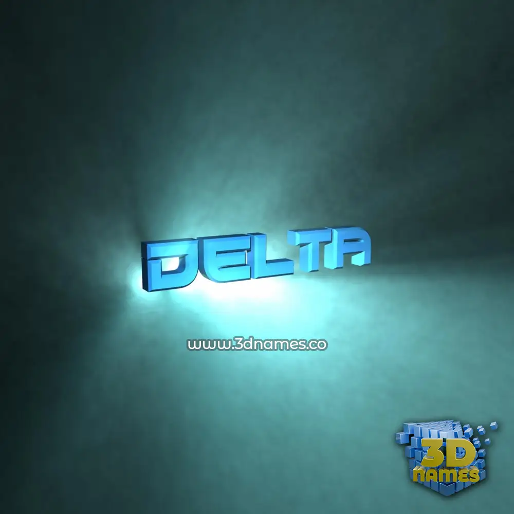 delta in Light Shine style - 3D name wallpaper