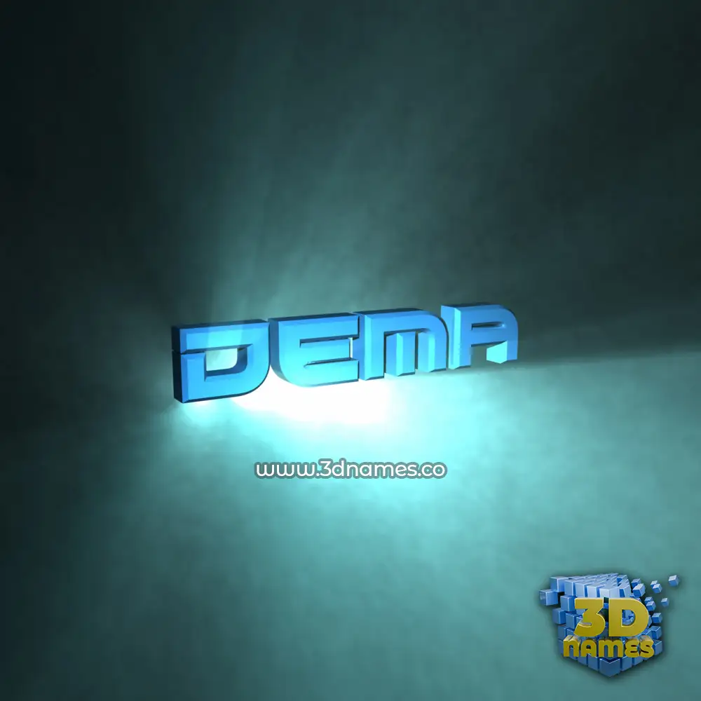 dema in Light Shine style - 3D name wallpaper