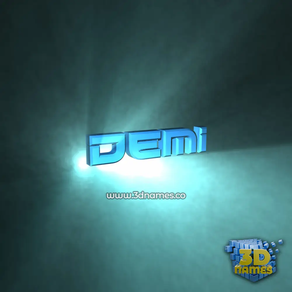 demi in Light Shine style - 3D name wallpaper
