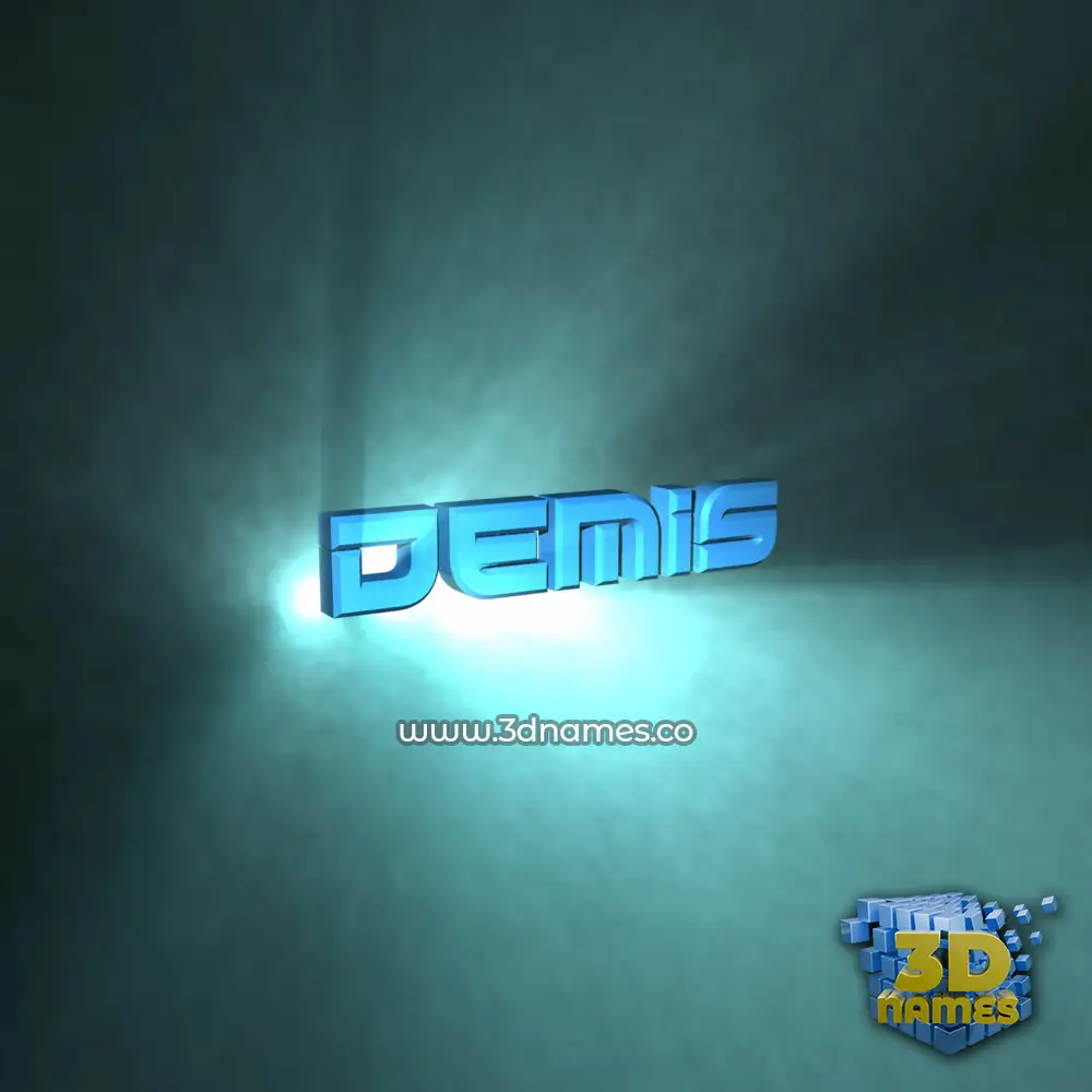 demis in Light Shine style - 3D name wallpaper