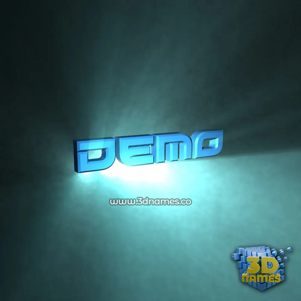 demo in Light Shine style - 3D name wallpaper