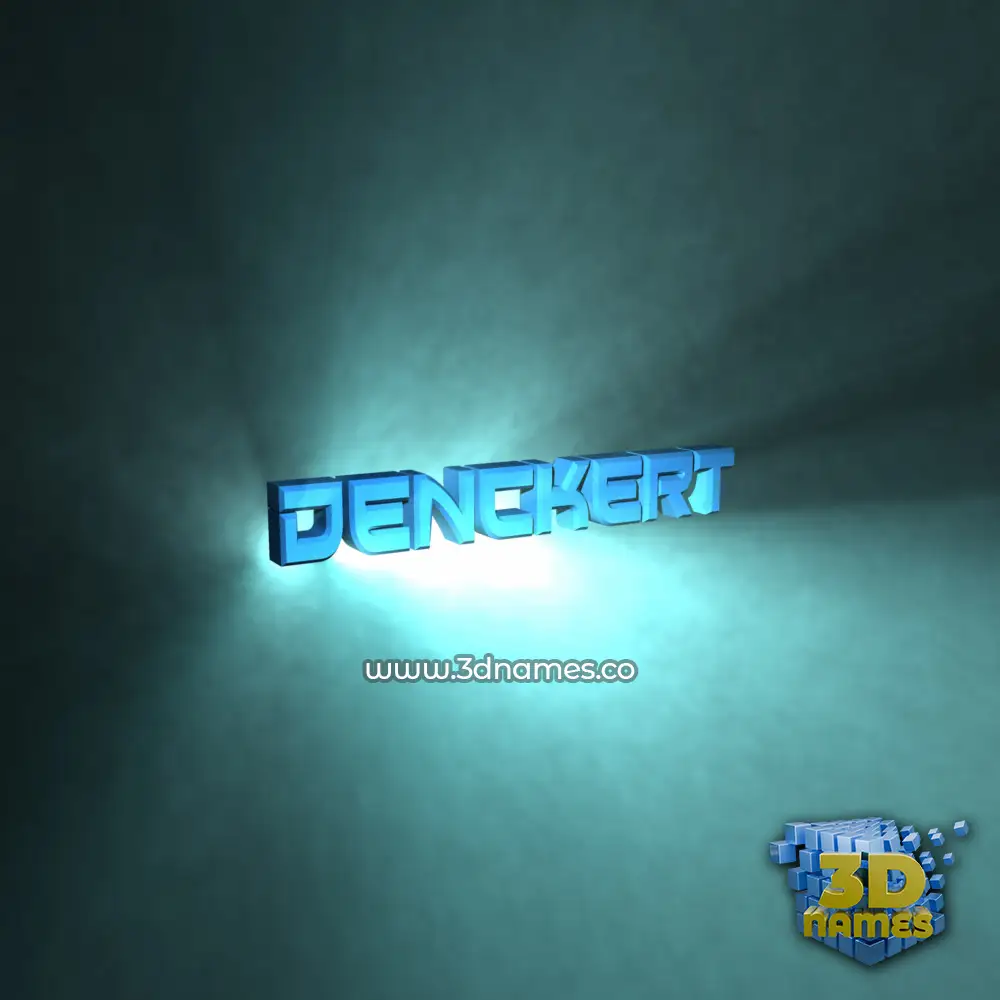 denckert in Light Shine style - 3D name wallpaper