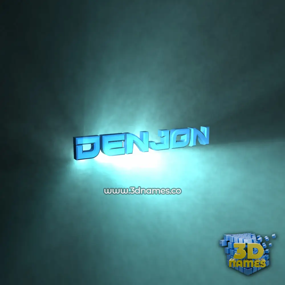 denjon in Light Shine style - 3D name wallpaper