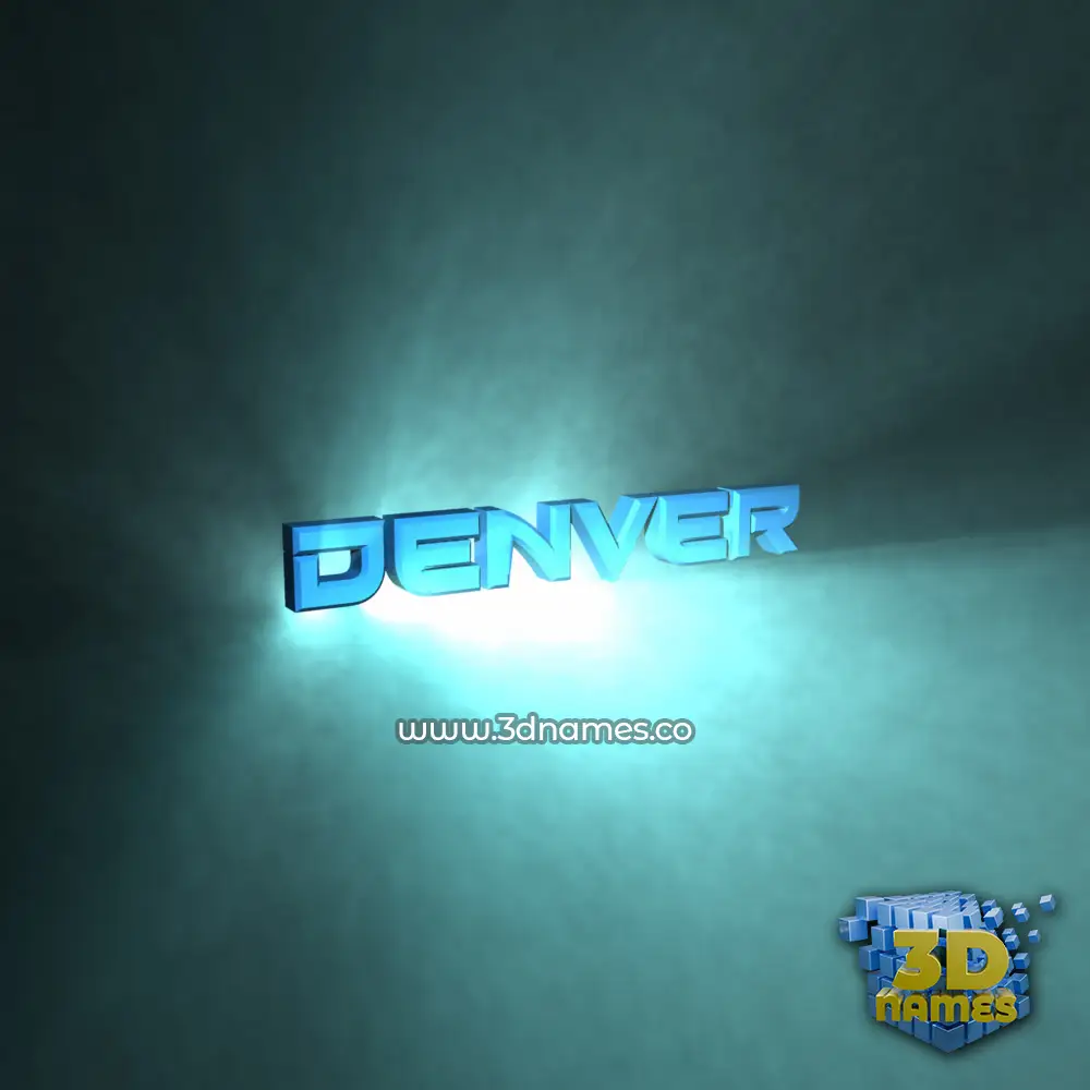 denver in Light Shine style - 3D name wallpaper