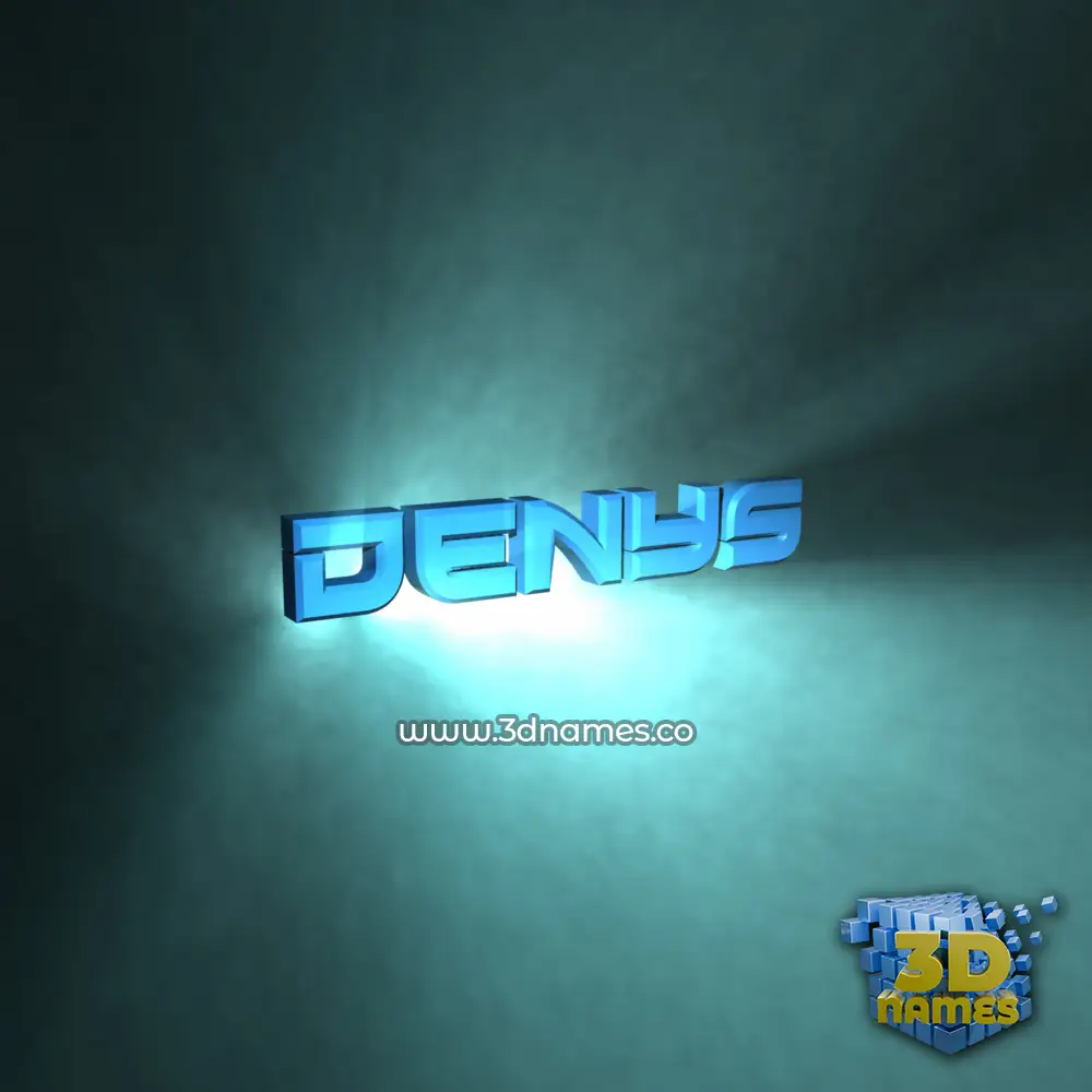 denys in Light Shine style - 3D name wallpaper
