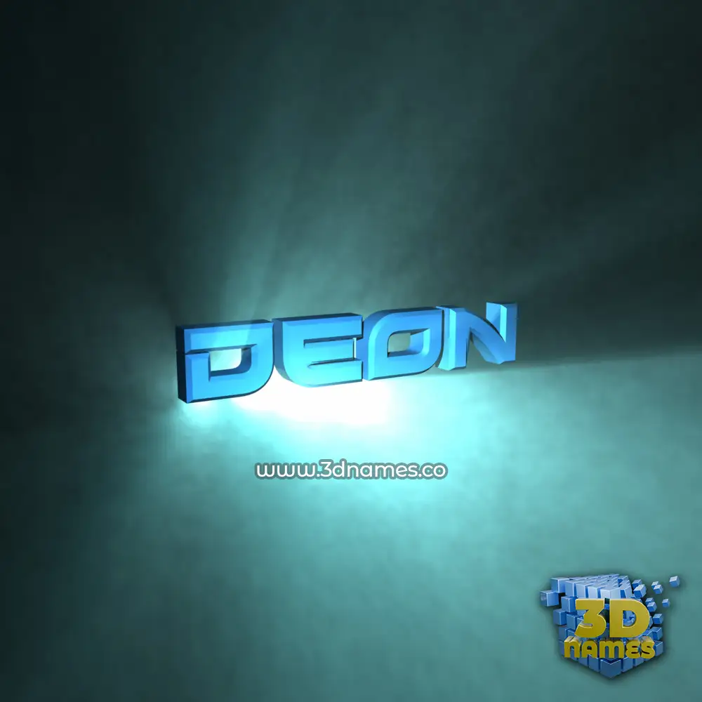 deon in Light Shine style - 3D name wallpaper