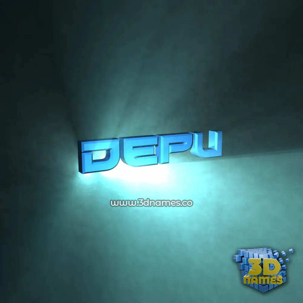 depu in Light Shine style - 3D name wallpaper