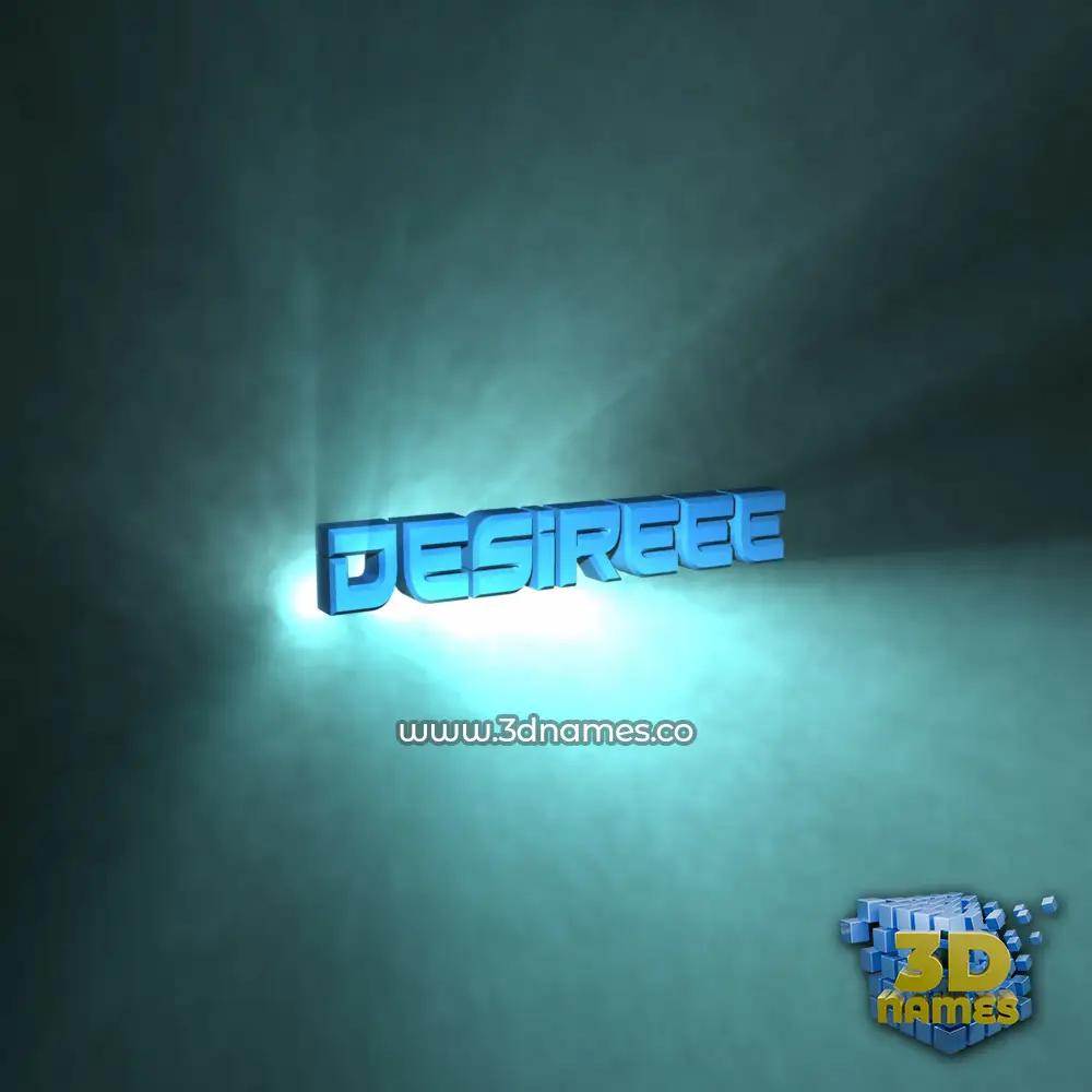 desireee in Light Shine style - 3D name wallpaper