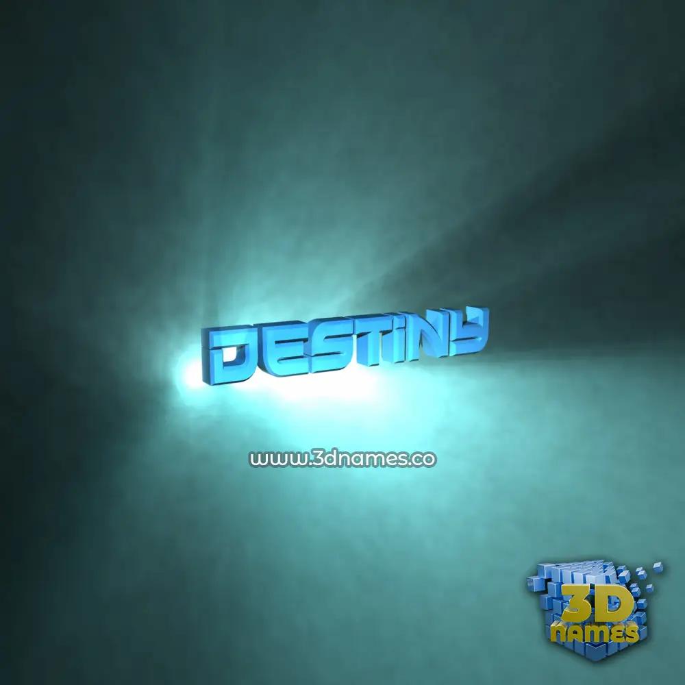 destiny in Light Shine style - 3D name wallpaper