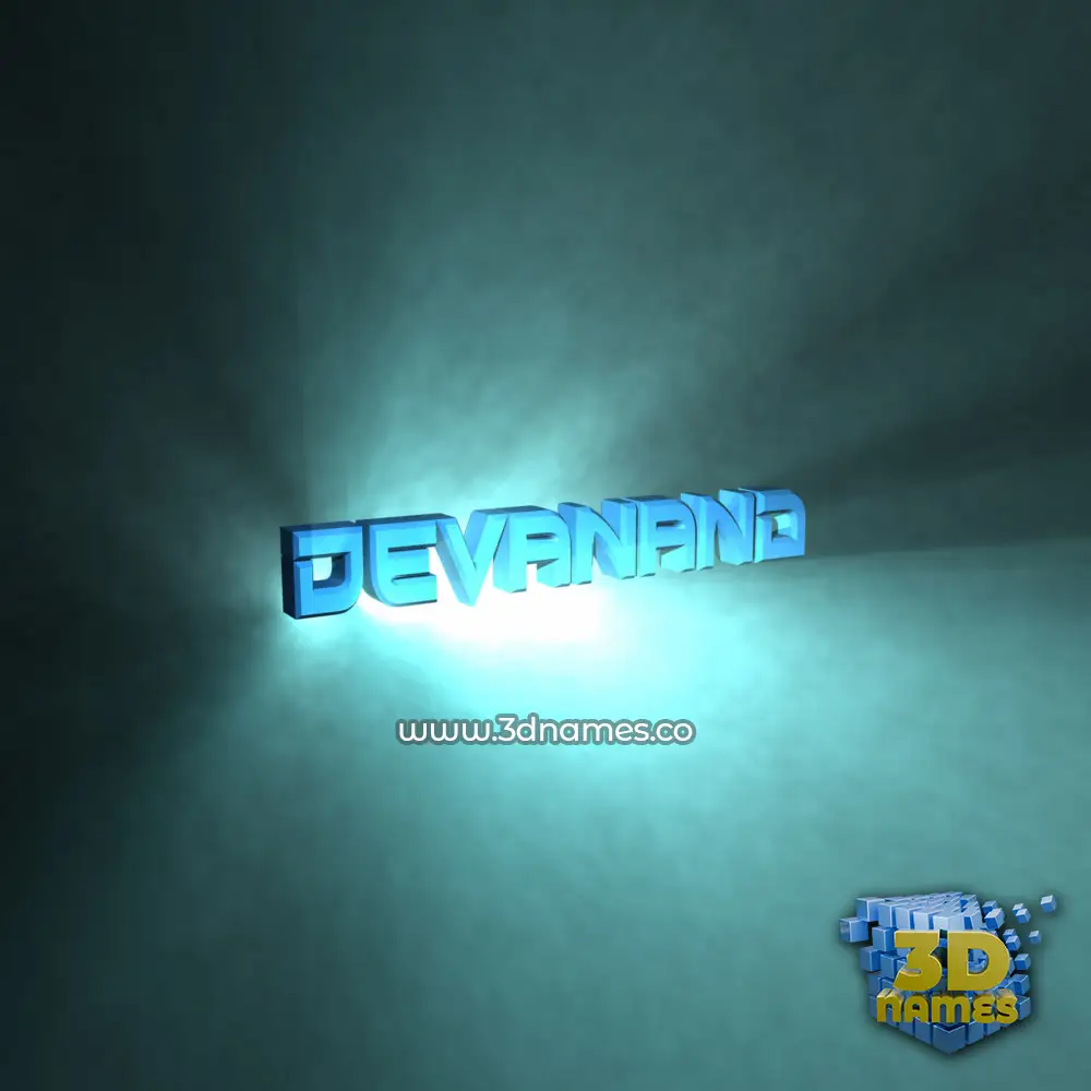 devanand in Light Shine style - 3D name wallpaper