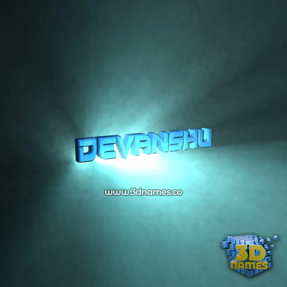 devanshu in Light Shine style - 3D name wallpaper