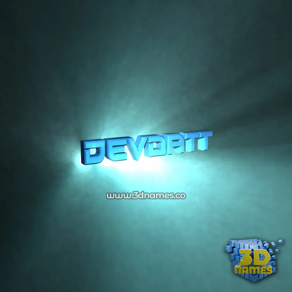 devdatt in Light Shine style - 3D name wallpaper